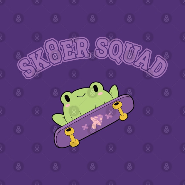 Cute Skater Squad Frog by ElectricFangs