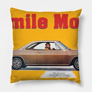 Corvair Smile - 1965 Corvair Corsa Sport Coupe Pillow