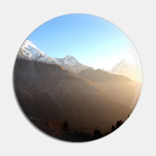 Panoramic Sunset View Of Everest Mountain Pin