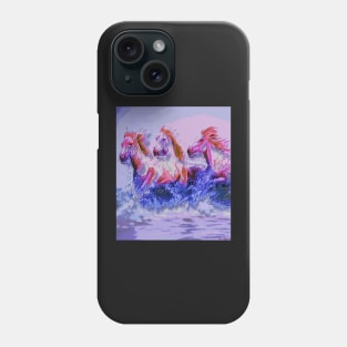 horses at the beach Phone Case