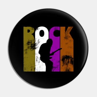 Guitar Rock, Guitarist Solo Design, Distressed Look Pin