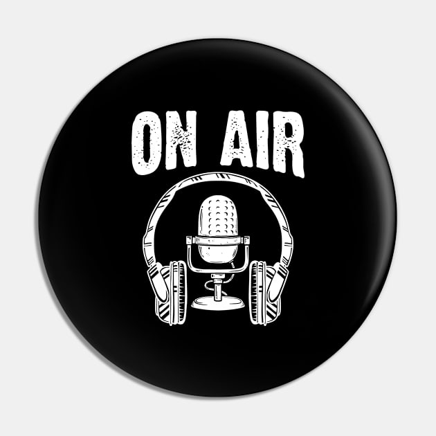 On Air A Podcasting Murderino Murder Show Lover Pin by sBag-Designs