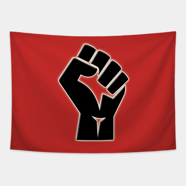 Raised Fist Tapestry by charlescheshire