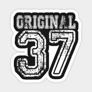 Original 37 2037 1937 T-shirt Birthday Gift Age Year Old Boy Girl Cute Funny Man Woman Jersey Style Magnet