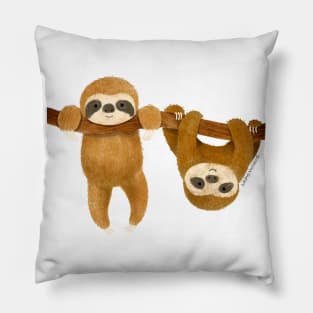 Sloths enjoying a Lazy Time Pillow