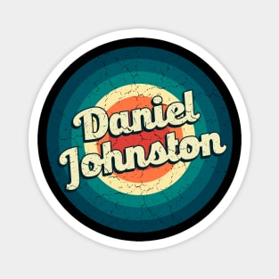 Graphic Daniel Name Retro Vintage Circle Magnet