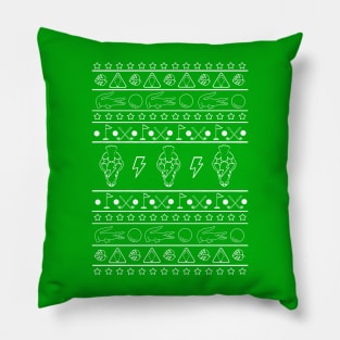 Glamrock Angry Gator Ugly Holiday Sweater Pillow