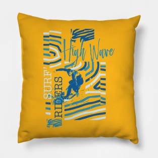 High wave Surf Riders Pillow