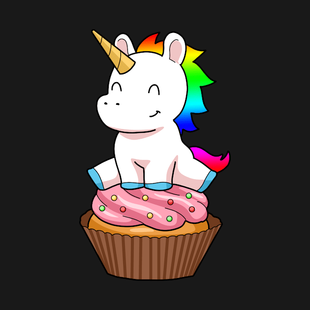 Unicorn Cupcake Funny Cupcake Gift by CatRobot