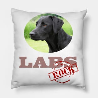 Black Labs Rock! Pillow