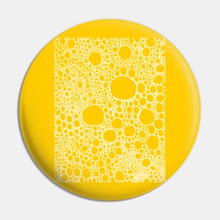 Dots pattern / circle pattern (white on yellow) Pin