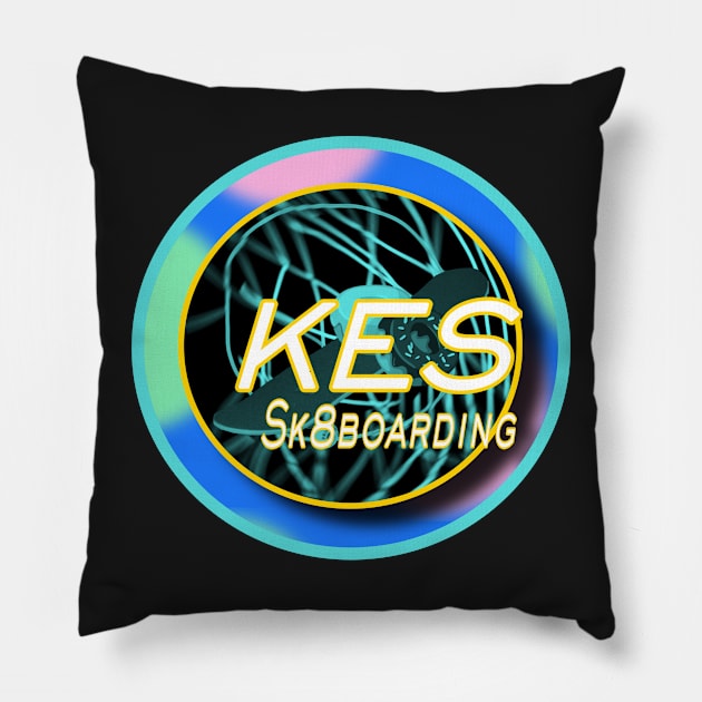 Dot dot sk8 spot Pillow by ericbear36