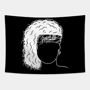 80s Curly Hair Tapestry