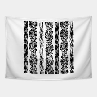 Cable Row Small White Tapestry