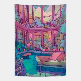 Room of cats and nature Tapestry