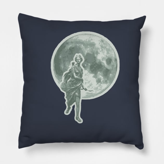 Diana the Huntress - Silver Variant Pillow by mellamomateo