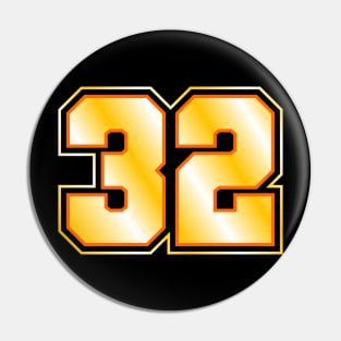 32 | Yellow sport number Pin