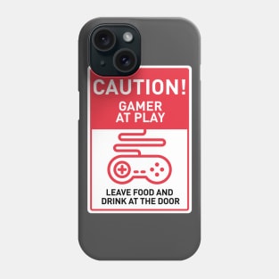 Caution: Gamer At Play Phone Case