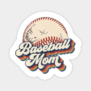 Retro Baseball Mom Mother's Day Magnet