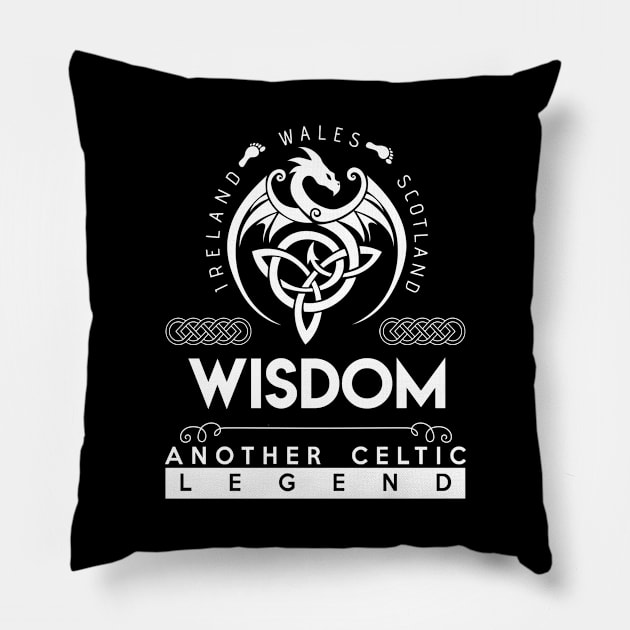 Wisdom Name T Shirt - Another Celtic Legend Wisdom Dragon Gift Item Pillow by harpermargy8920