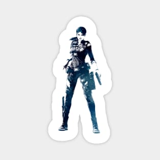 ✪ Jill Valentine ✪ REVELATIONS costume Abstract Stencil Sketch Art Magnet