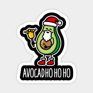 Avocad ho ho ho funny avocado Santa Claus pun keto Magnet