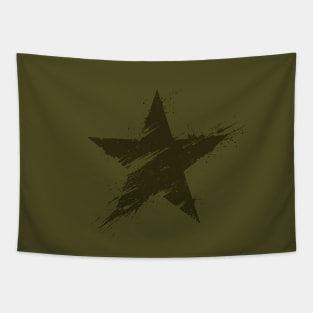 Painted Star - Army Green Tapestry