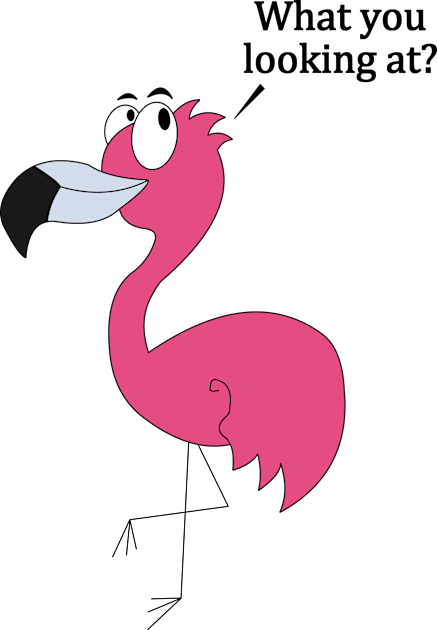 Carlos the Paranoid Flamingo Kids T-Shirt by mm92