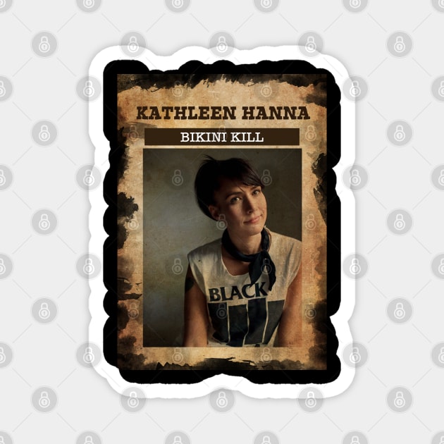 Vintage Old Paper 80s Style Kathleen hanna bikini kill Kathleen Hanna