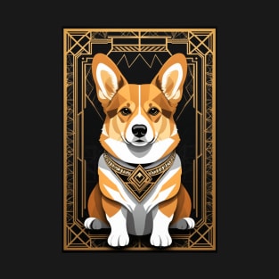 Corgi - art deco T-Shirt