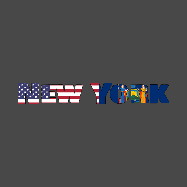 New York State Flag/America Flag Logo by ElevenGraphics