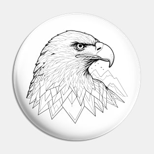 Eagle Bird Animal Freedom World Wildlife Wonder Vector Graphic Pin