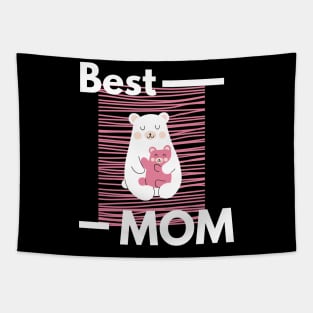 Best Mom With Cute Bears Tapestry