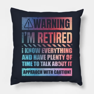 Retirement Design For Men Women Retiree Retired Retirement Pillow