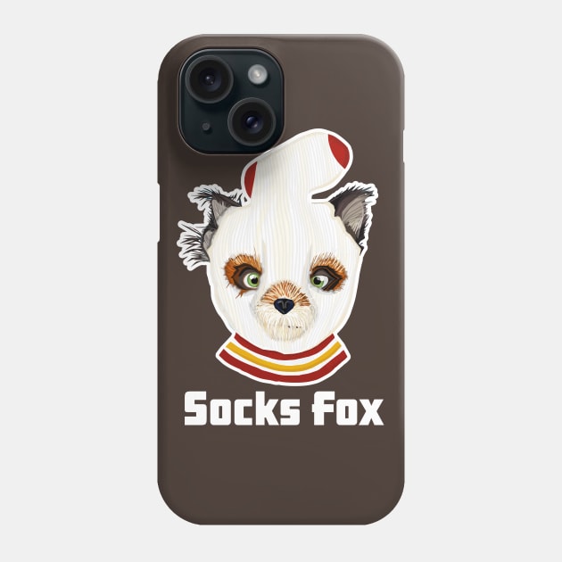 Fantastic Mr Fox - Ash - Socks Fox - Barn Shirt USA Phone Case by Barn Shirt USA