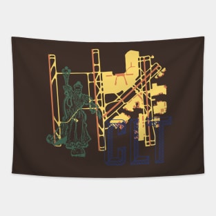 CLT Charlotte Navy Tapestry