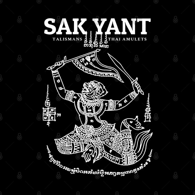 Vintage Muay Thai Sak Yant Hanuman by KewaleeTee