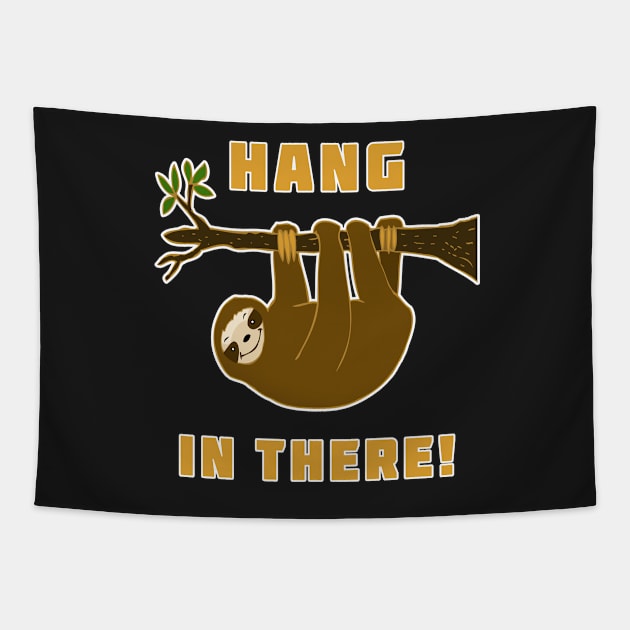 Hang in There! Sloth Tapestry by headrubble