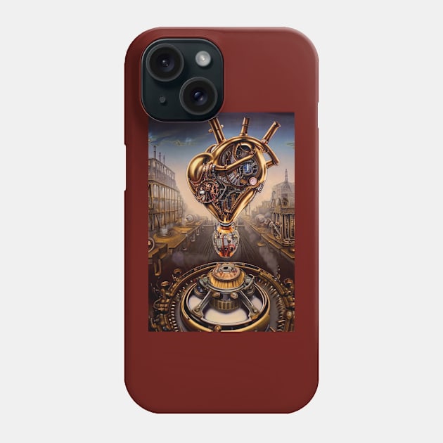 Steampunk mechanical heart Phone Case by Dendros-Studio