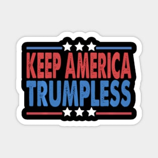 Keep America Trumpless 2024 Patriotic Democracy Trumpless Magnet