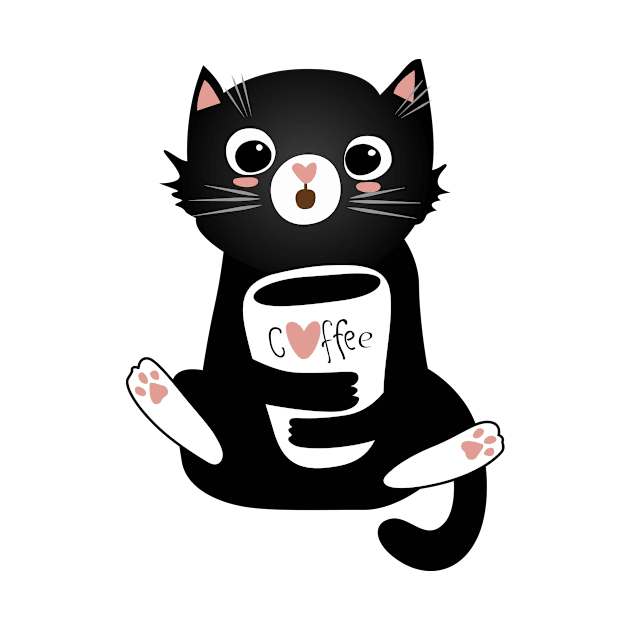 coffee cat sweet love cute by Wirp