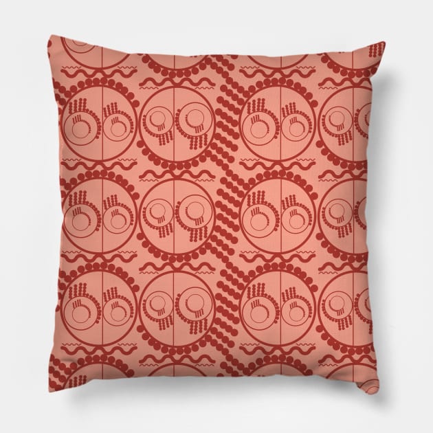 Seamless circle pattern Pillow by Ezzkouch