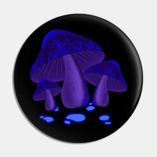 Mushroom Glow in The Dark Pin