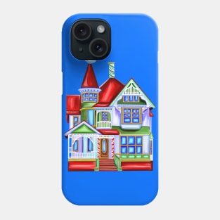 Santa Hat Whimsical Victorian Christmas House Phone Case