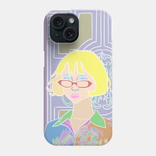 Woman with French bob haircut Phone Case