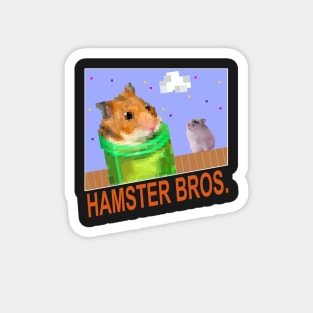 Hamster Bros Funny Video Game Parody Magnet