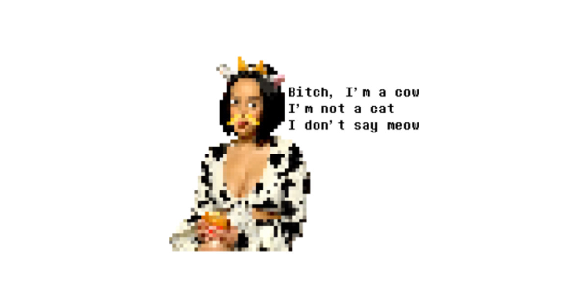 Doja Cat "Mooo!" Pixel - Doja Cat - Sticker | TeePublic