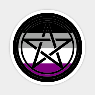 Large Print Pentacle LGBT Flag Asexual Magnet