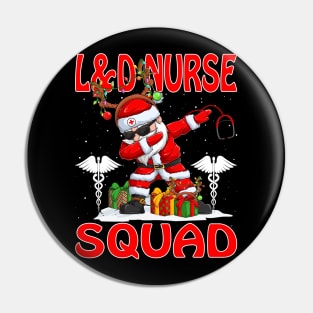 Christmas L And D Nurse Squad Reindeer Pajama Dabing Santa Pin