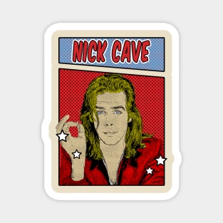 Nick Cave Smoke Pop Art Comic Style Magnet